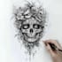 design genuine unique skull tattoo