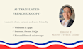 improve your ai translated french UX copy