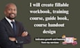 create fillable workbook, training manual, guide book, course handout design