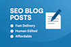write SEO blog posts using ai and human fast and affordable