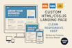 develop custom landingpage   html css js