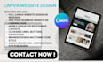 create business website with canva, canva website design, redesign landing page