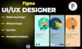 do app ui ux, web ui ux, product ui ux design in figma
