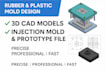 do rubber plastic mold, injection mold design  3d cad design and 3d prototype