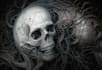 create dark art, horror or skull artworks illustration