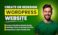 create, design, redesign, develop, build, clone, or customize wordpress website