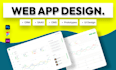 do web app design, saas CRM ui design in figma