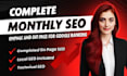 complete monthly SEO service with onpage and off page for google ranking