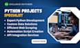 create python automated tasks, scripts, and user friendly projects