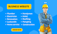 design plumber, electrician, renovation, roofing, painting, locksmith website