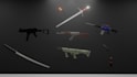 create low poly game ready weapons for your project