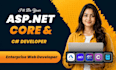 create database driven website with asp net core mvc, dot net