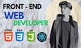design and develop a responsive front end website using HTML, CSS, js