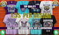 do bulk tshirt design with illustration for your business