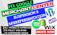 fix google merchant center suspension, misrepresentation, and gmc account
