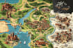 design fantasy map illustration isometric map, event map