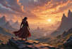 do dnd fantasy sci fi character or landscape illustration