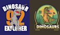 make amazing t shirt dinosaur logo