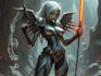 create fantasy, sci fi, character with hyperrealistic style