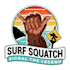 design awesome surfer bigfoot logo