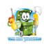 design trash bin washer business logo