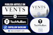 publish article on vents magazine or techbullion with dofollow backlink
