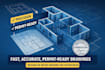 design architectural plans, utility layout with stamp for city permit approval