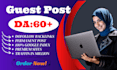 write and publish on premium guest posting sites, high da guest posting service