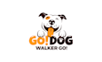 design clean high definition dog walker logo