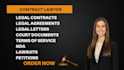 draft legal agreement, contract, court motions, lawsuits, petitions, complaints