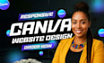 make responsive canva website design and canva landing page