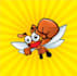 design mascot flying ant day logo