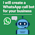 create whats app voice call bot to get lead
