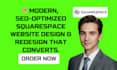complete squarespace website design redesign SEO from top squarespace designer