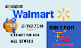 do amazon walmart tax exemptions all states for you