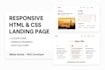 create a responsive landing page in HTML and CSS