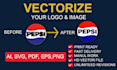 do vector tracing and redraw logo or image