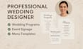 design wedding programs event signage menu templates