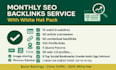 do monthly SEO backlinks service with white hat pack