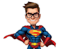 design premium superhero caricature character