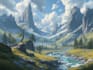 draw fantasy concept landscape illustrations