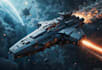 design a sci fi spaceship art