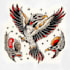 custom logo old school traditional tattoo design