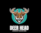 do awesome deer head mascot logo design