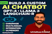 build a custom ai chatbot with gpt4 llama 3 langchain and rag for your business