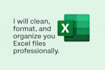 clean up and format your messy excel file