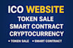 build ico website, crypto website,token launch website,smart contract,defi, web3