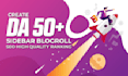 create da 50 plus sidebar blogroll SEO high quality ranking