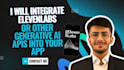 integrate elevenlabs or generative ai apis into your website or app