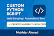 advanced web scraping web crawling browser automation bot data extraction script